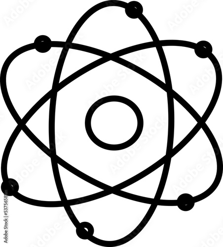 Atom vector icon. simple glyph.