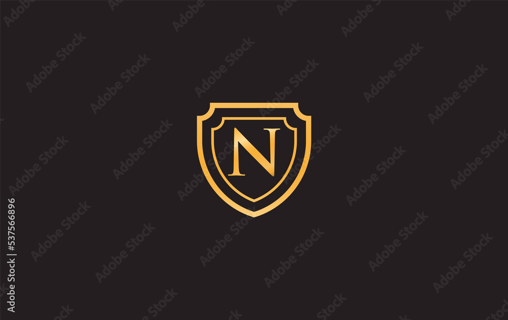 Double shield and golden elegant logo symbol design image with alphabets for professional brand and business Double shield and golden elegant logo symbol design image with alphabets for professional brand and business