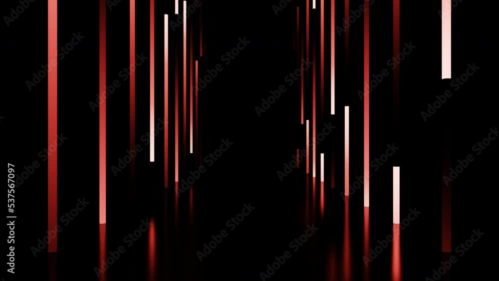 Red and white neon lines moving up and down tunnel loop animation Red and white neon lines moving up and down tunnel loop animation