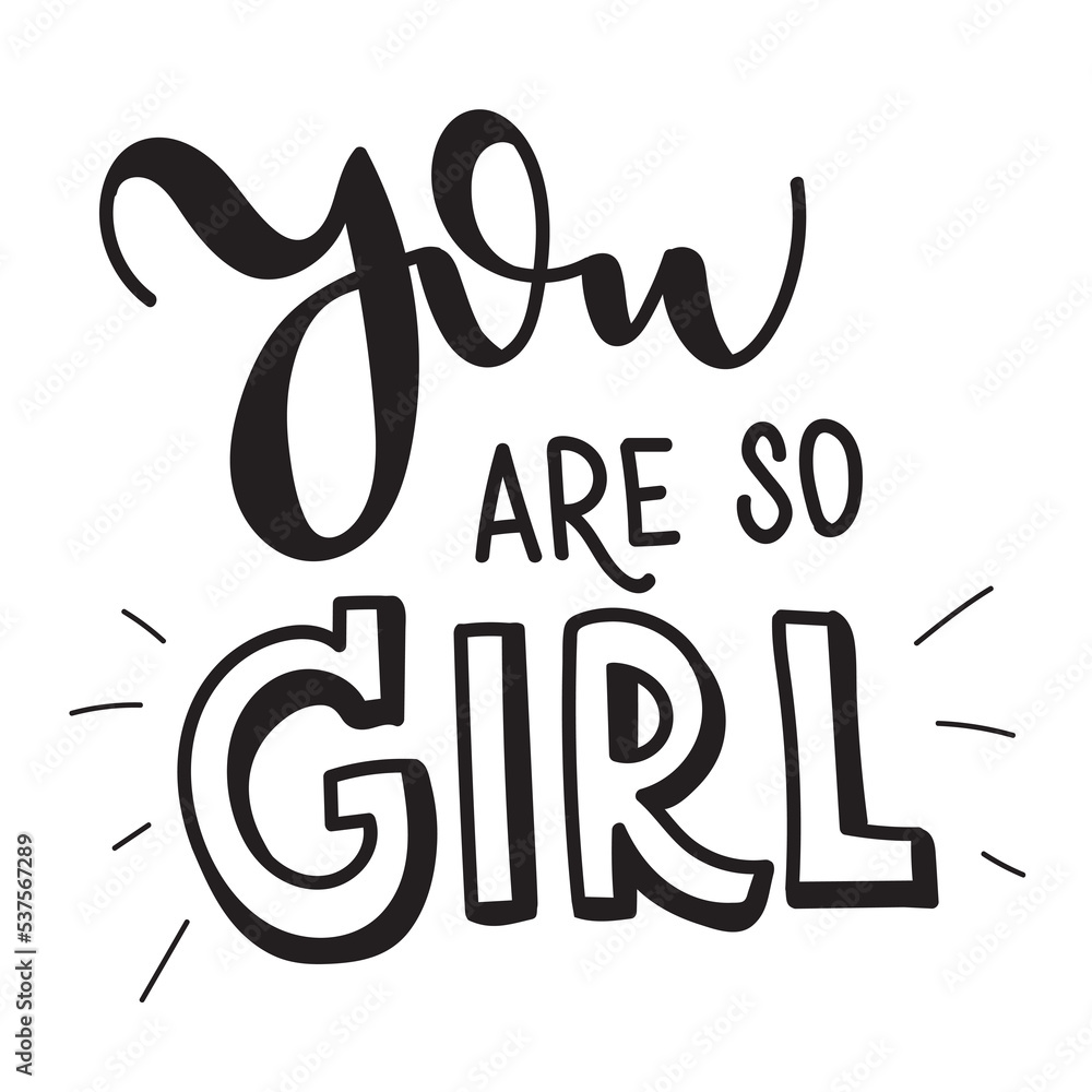 Fototapeta premium Hand drawn feminine lettering 