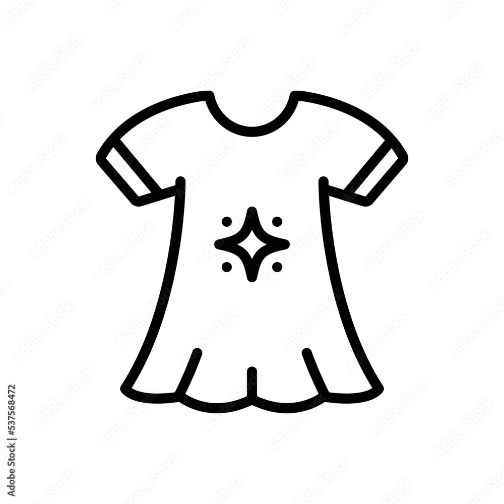 Black line icon for nylon Black line icon for nylon
