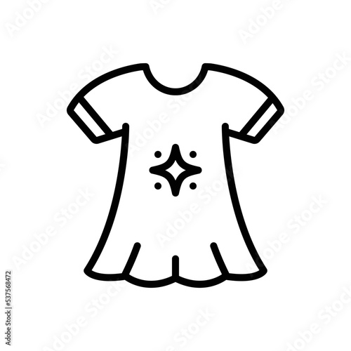 Black line icon for nylon