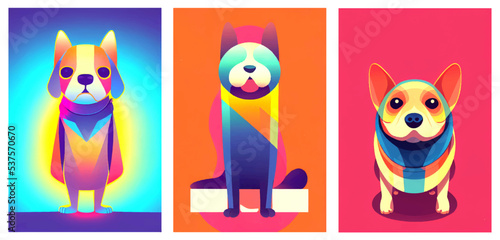 Hunde Illustrationen