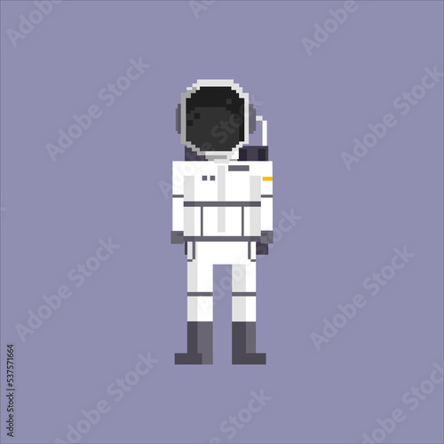 pixel art illustration draw artwork bit design character icon symbol person profession of astronaut spaceman
