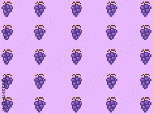 art illustration draw artwork background pixel character icon symbol design pattern fruits concept set of grape