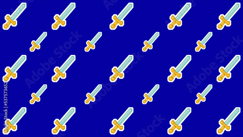 art illustration draw artwork background pixel character icon symbol design concept set of sword warrior