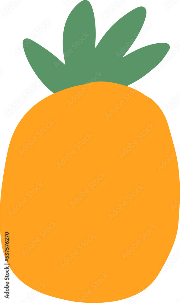 pineapple fruit illustration in cute and simple for design element pineapple fruit illustration in cute and simple for design element