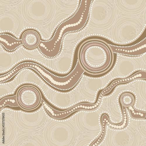 Aboriginal dot art vector connection background