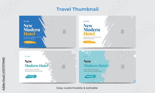 Travel tour video thumbnail design hotel tourism marketing service video thumbnail