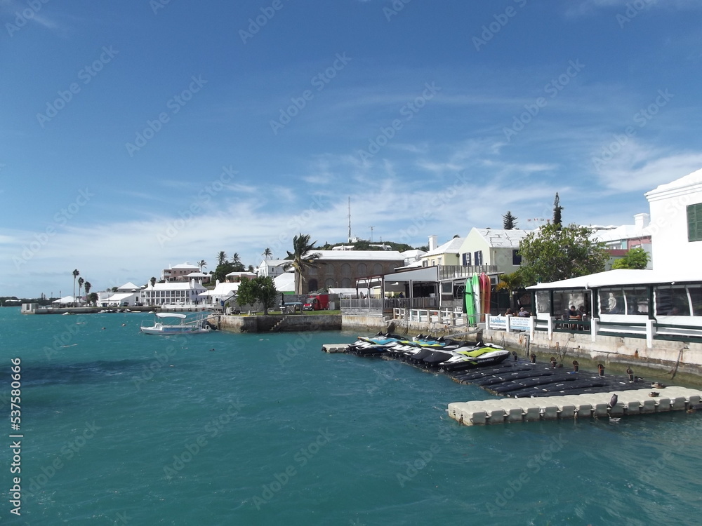 Waterfront of the historic town of St. George, Grand Bermuda, Bermuda