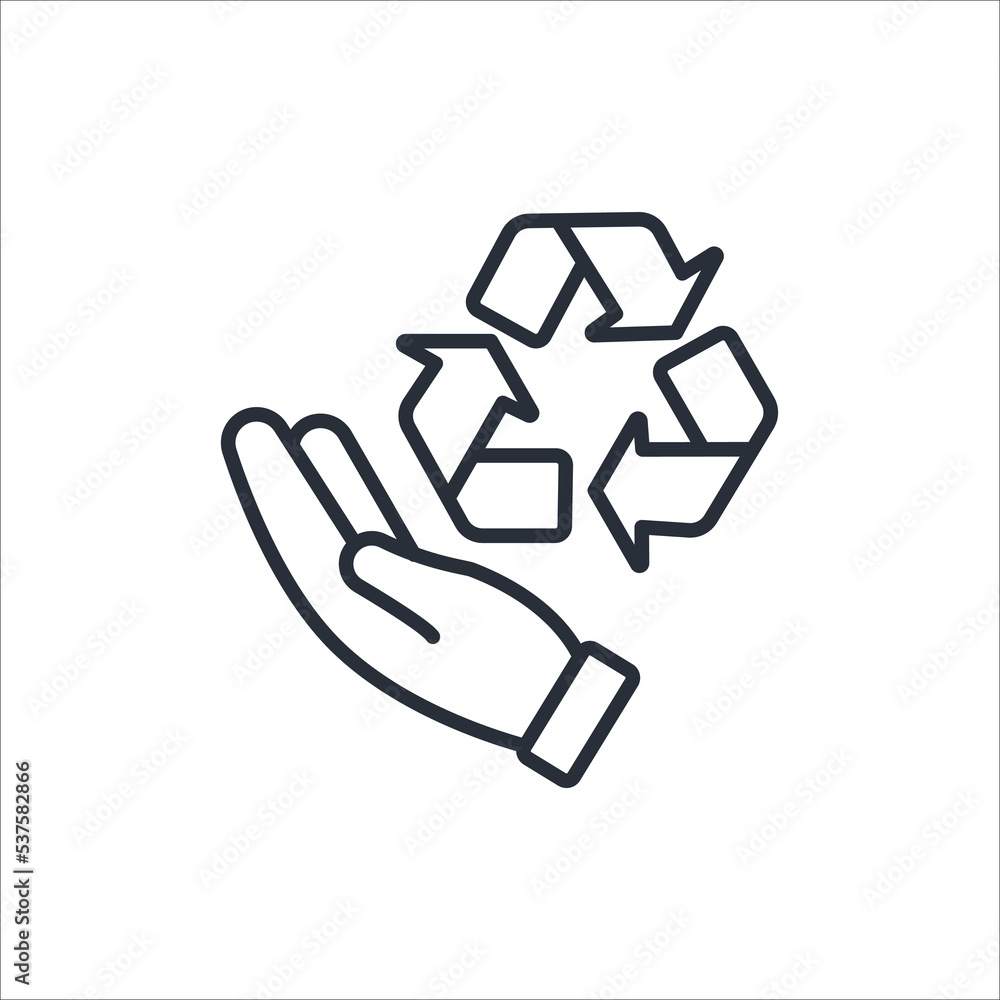recycling time thin line icons. Vector illustration isolated on white. Editable stroke recycling time thin line icons. Vector illustration isolated on white. Editable stroke