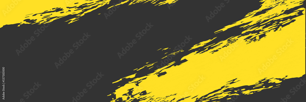 splash ink paint brush strokes on yellow abstract dirty grunge crack background splash ink paint brush strokes on yellow abstract dirty grunge crack background