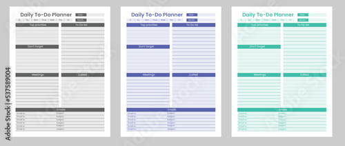 Daily To-do planner KDP interior book 