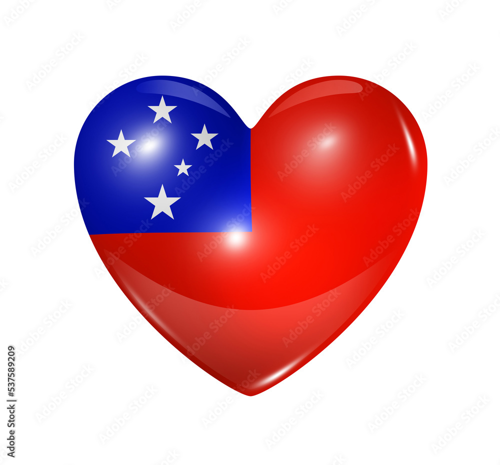 Love Samoa, heart flag icon Love Samoa, heart flag icon