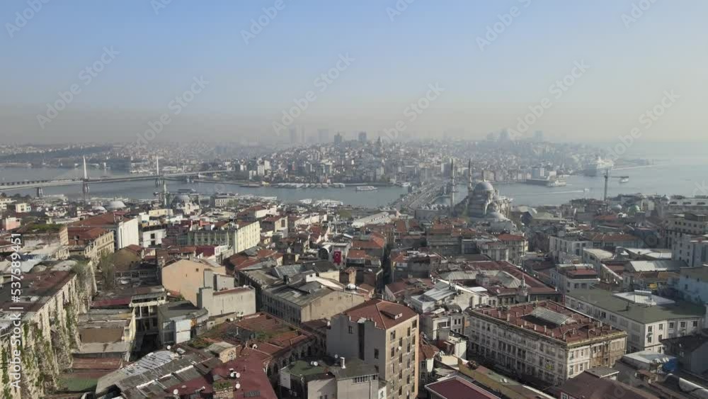 aerial view of the İstanbul city and great inn aerial view of the İstanbul city and great inn