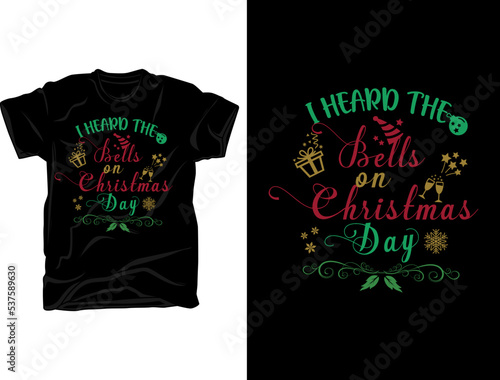 Christmas typography t-shirt design