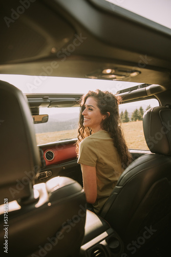 Couple having fun on roadtrip