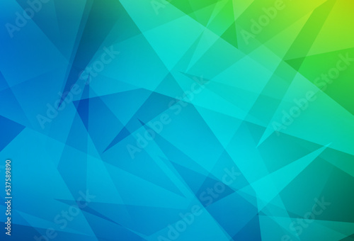Light Blue, Green vector background with triangles.
