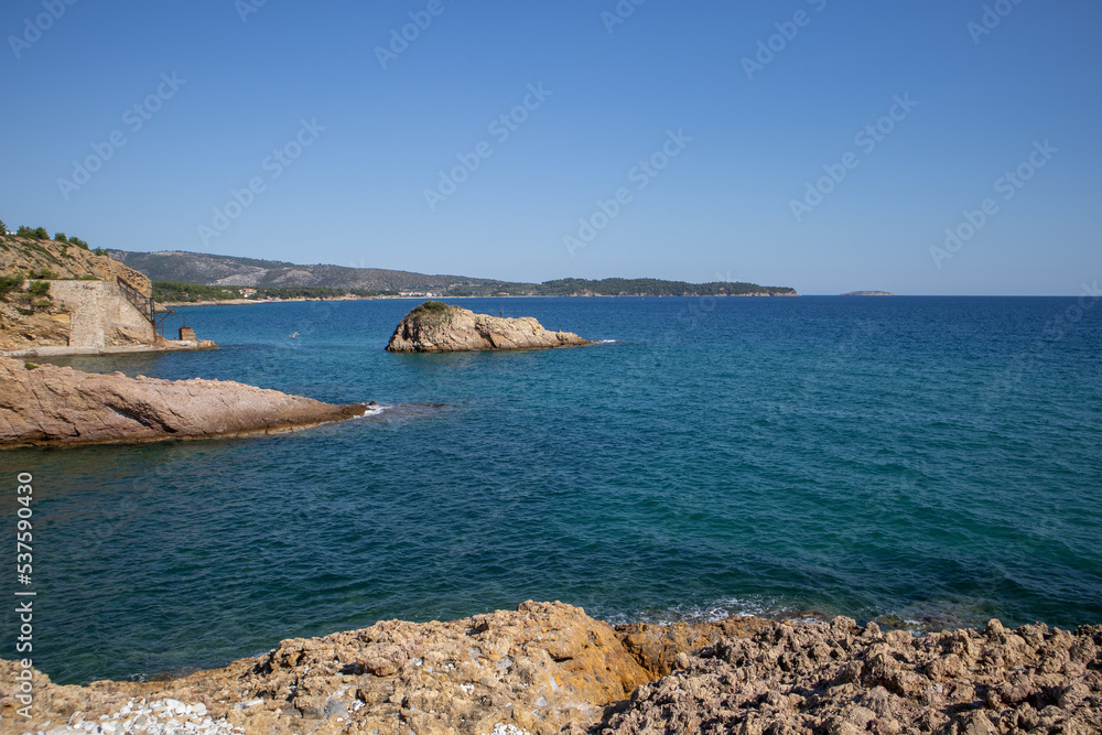 Widok z greckiej wyspy Thassos