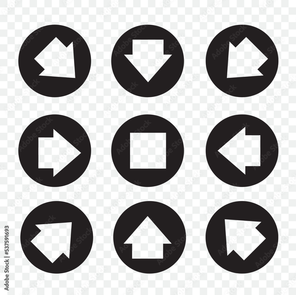 Arrows in different directions isolated on transparent background
Arrows in different directions isolated on transparent background