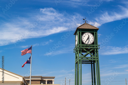 Clock Tower in Downtown Humble, Texas.