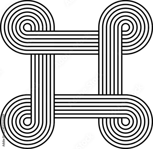 Geometrical mystical shape in retro bohemian style