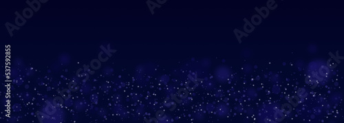 modern luxury dark blue banner background with shine and bokeh lights and free space for text