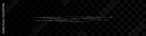 
Line speed, rays, glare of light. Film texture background with light transparency on black background. Vector graphics