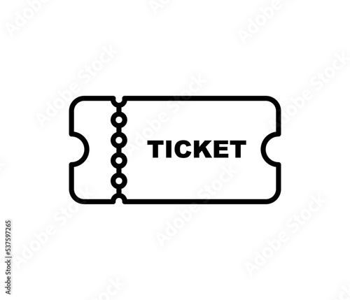 vector ticket design on white background.
