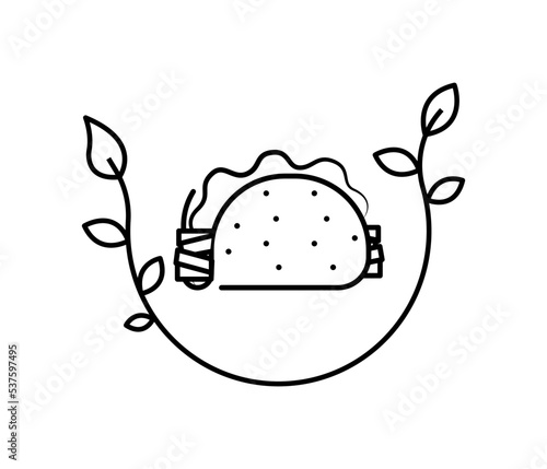 plant based food logo. vegan food. logo template vector.
