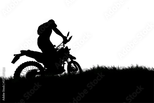 Fototapeta Naklejka Na Ścianę i Meble -  silhouette of a biker
