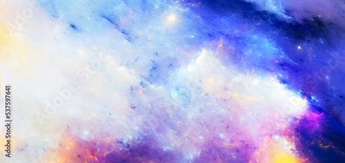 Space clouds. Art painting. Abstract paint background. Fractal artwork for creative graphic design