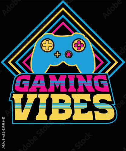 Gaming vibes retro fun design
