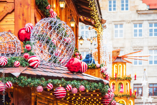Wroclaw, Poland - Famous polish Christmas Market in Ryenek Square photo