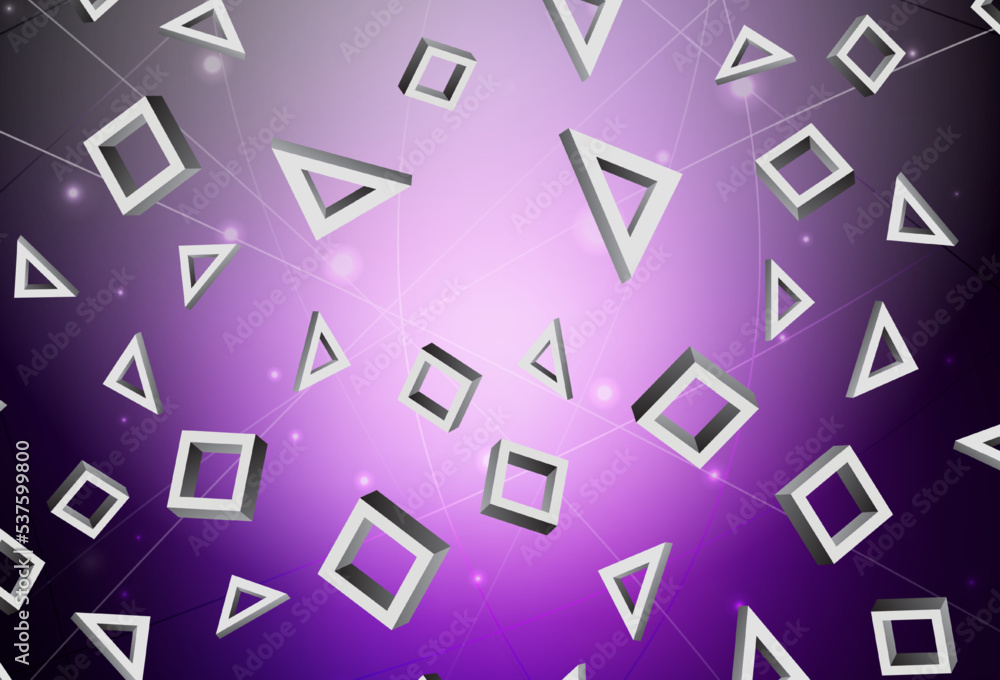 Dark Purple vector template with rhombus. Dark Purple vector template with rhombus.
