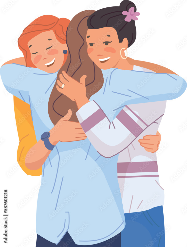 Women hugging. Family relationship. Happy people together Women hugging. Family relationship. Happy people together