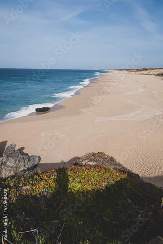 Beautiful beaches by the ocean in Portugal photo