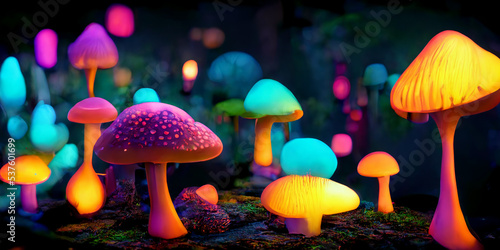 neon mushroom
