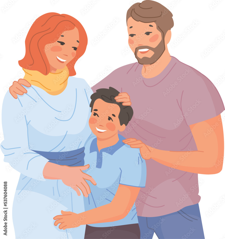 Happy parents with smiling boy together. Family portrait Happy parents with smiling boy together. Family portrait