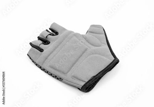Sports glove without fingers on a white background. Cycling glove