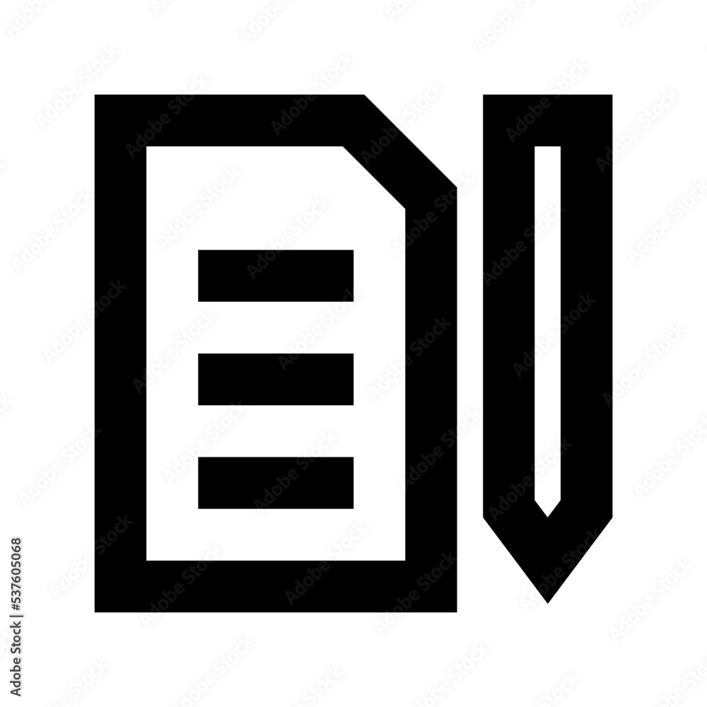 Edit File Flat Vector Icon Edit File Flat Vector Icon