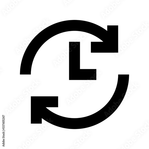 Clockwise Flat Vector Icon