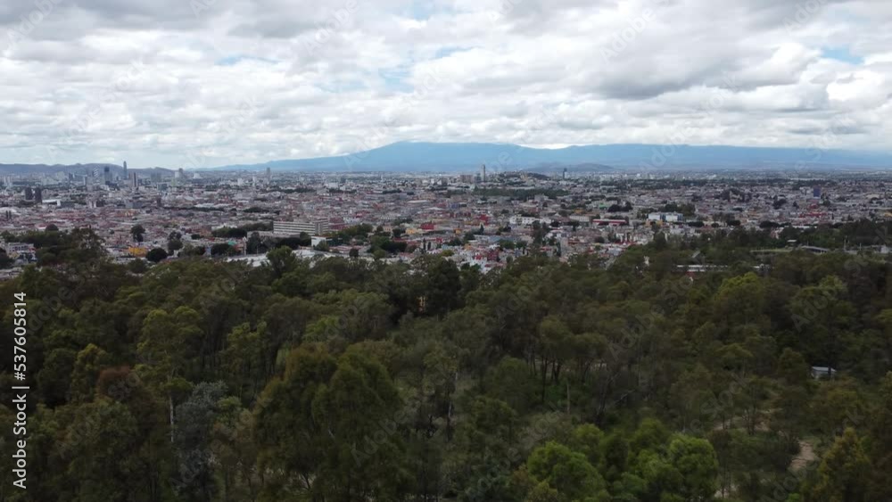 Mapeo aéreo de la ciudad de puebla de día Mapeo aéreo de la ciudad de puebla de día