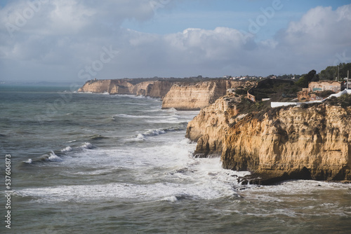 Beautiful beaches by the ocean in Portugal photo