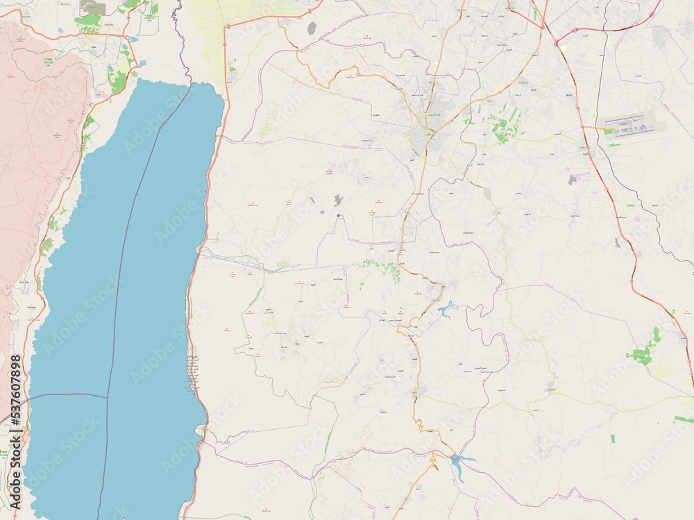 Fototapeta premium Madaba, Jordan. OSM. No legend