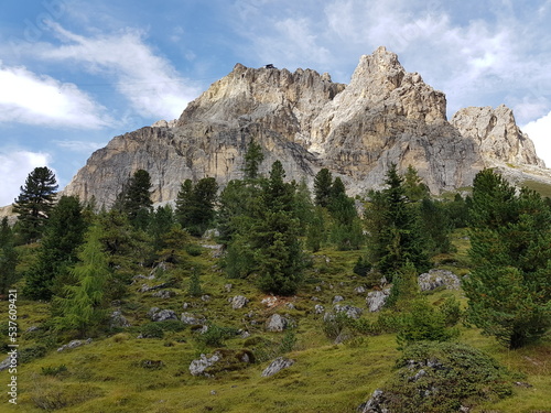 Fototapeta Naklejka Na Ścianę i Meble -  Mountain landscape in the dolomites in Italy. Nature and outdoor concept.