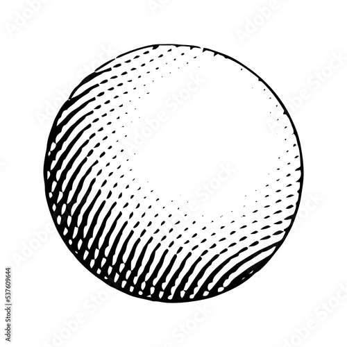 Scratchboard Engraved Sphere