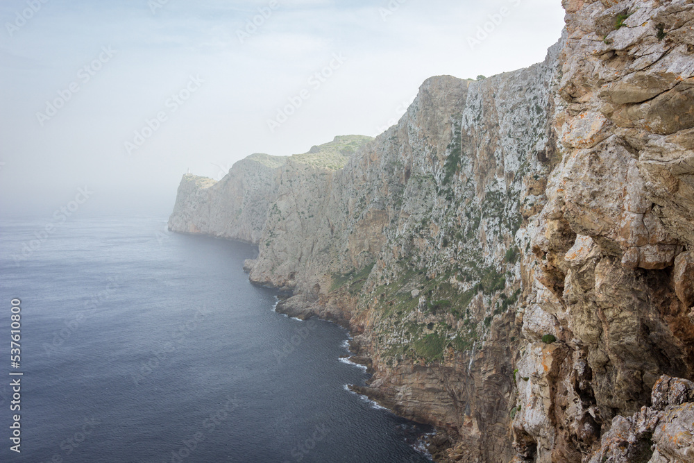 Views of Formentor lighthouse and surrounding area in Mallorca (Spain)