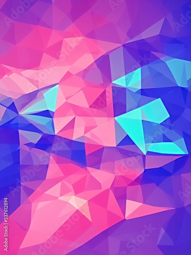 abstract gradient triangle background with different color. programmed pattern.