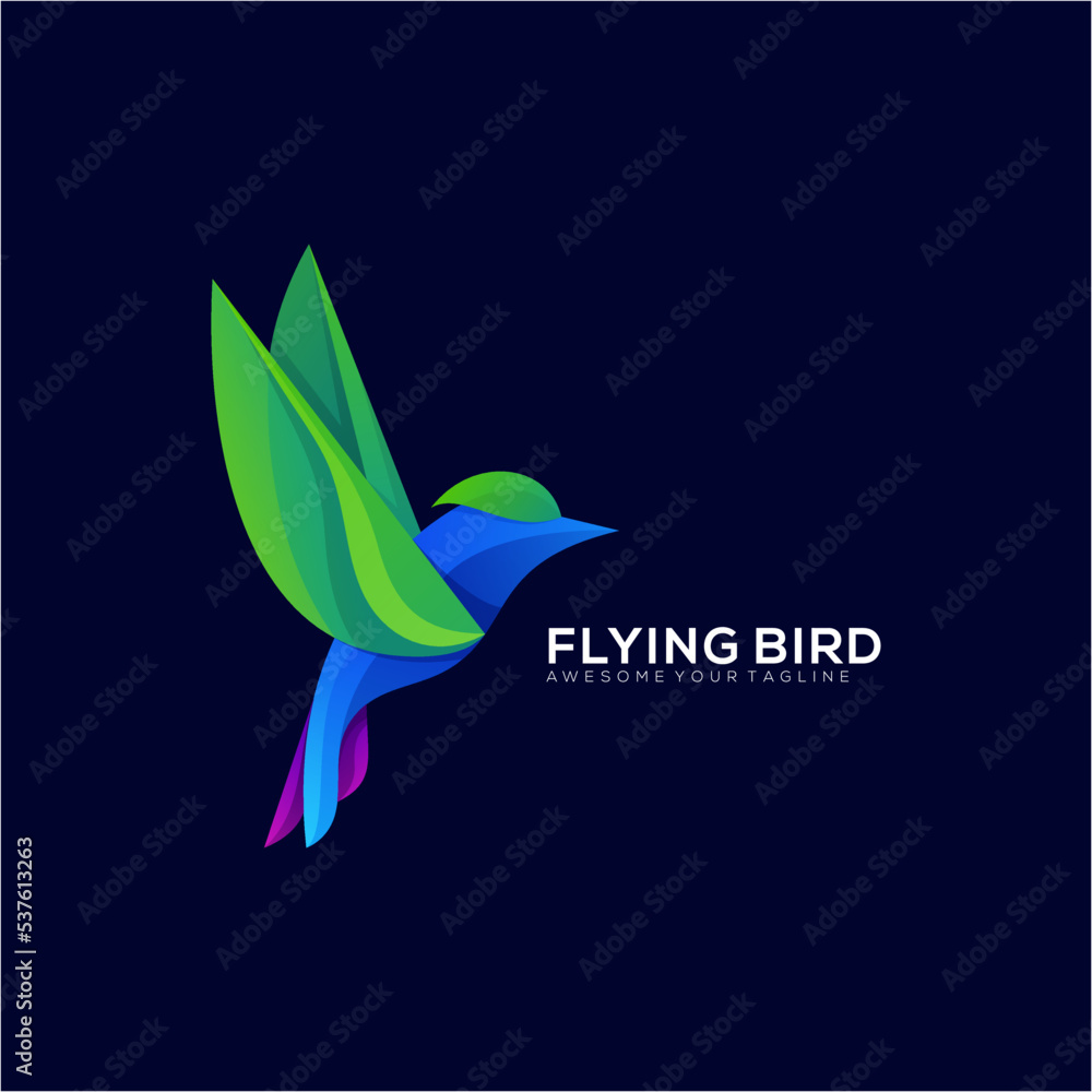 fly bird gradient logo color modern fly bird gradient logo color modern